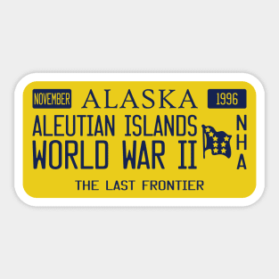 Aleutian Islands World War II National Historic Area license plate Sticker